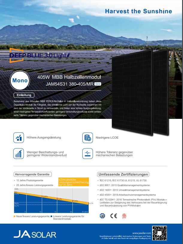 395 Wp Ja Solar Solarmodul Full Black