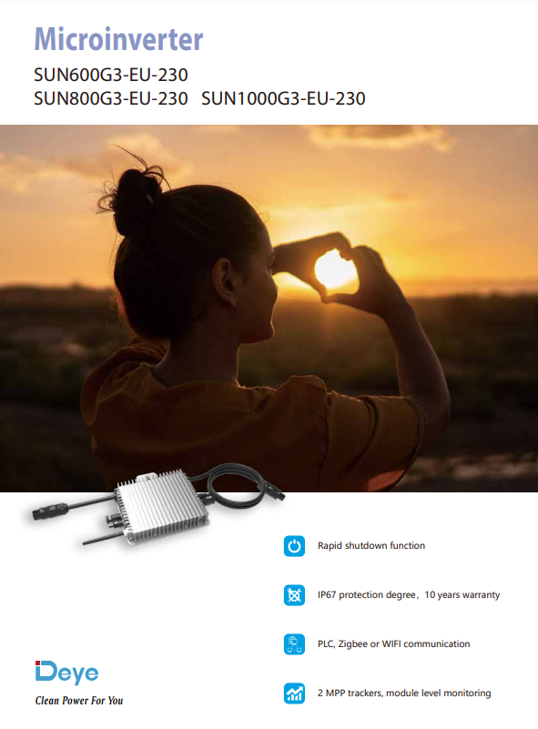 Balkonkraftwerk 600 Watt  Deye, 760Wp Solarmodule WLan integriert