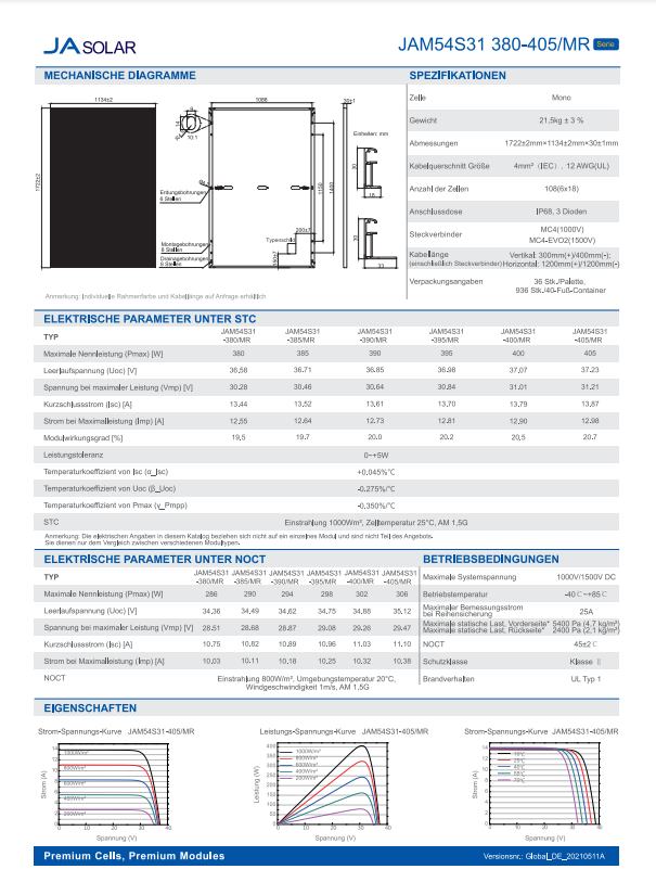 395 Wp Ja Solar Solarmodul Full Black